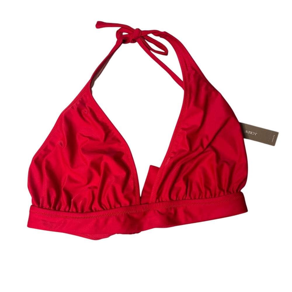 J. Crew Red Halter Bikini Top